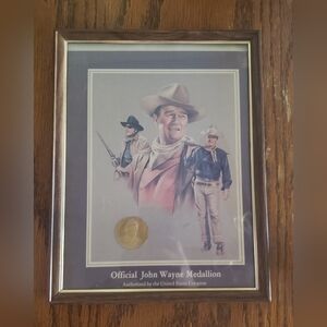 🐎1979 Official U.S. Mint John Wayne Electroplated 24 Karat Gold Medallion Coin